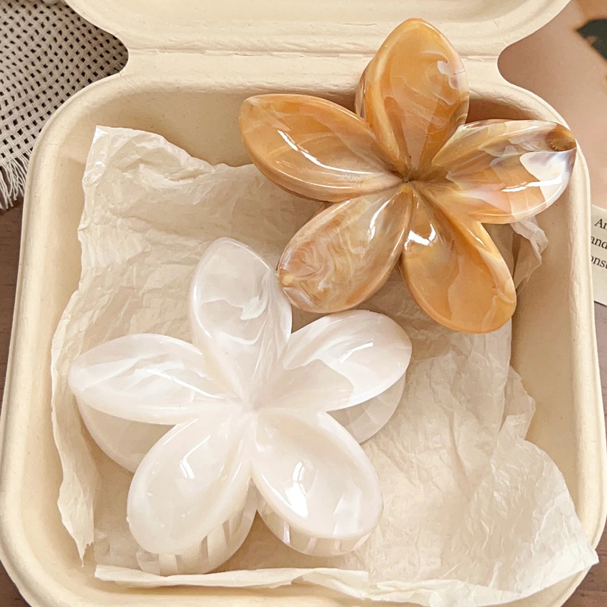 Hawaiian Flower Hair Claw Clips For Thin Hair Lightweight - Smarsty