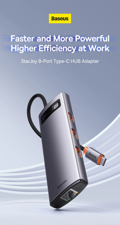 USB C Hub 4K 60Hz EthernetRJ45 PD 100W PowerDelivery - Smarsty
