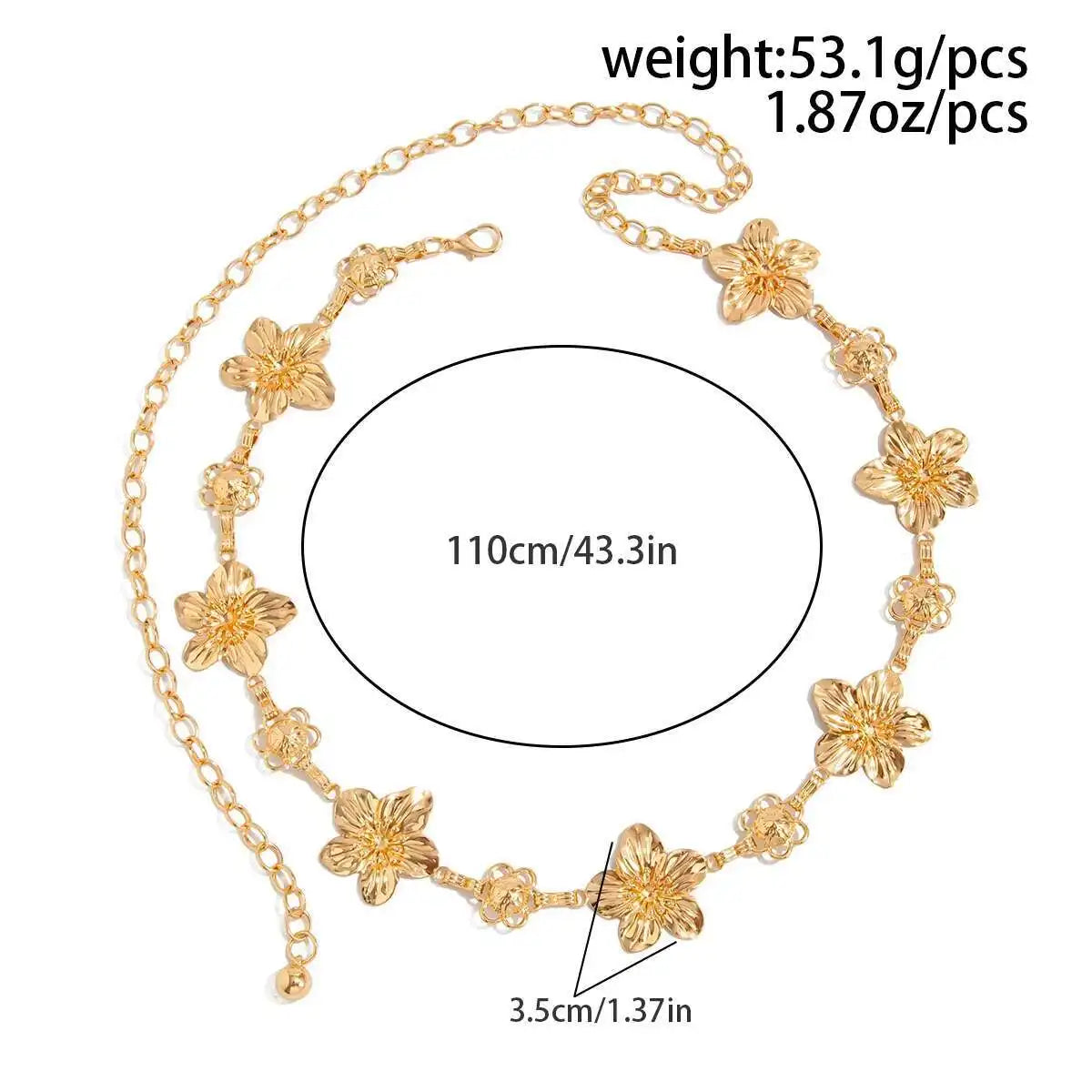 Ingemark Sexy Metal Flower Belly Chain for Women - Smarsty