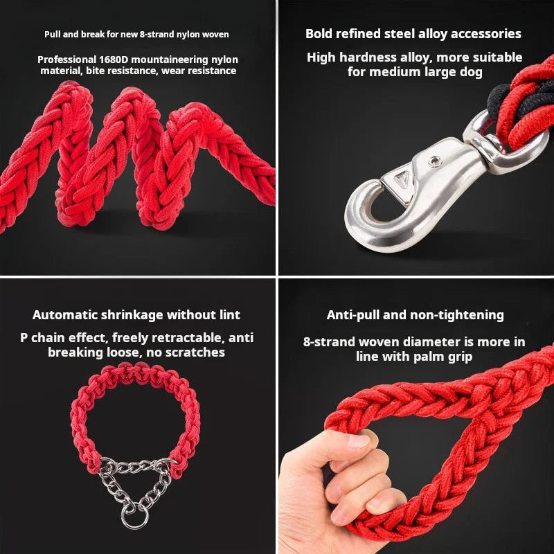 Comfort-Strong 5-Foot Braided Dog Leash for Training - Smarsty