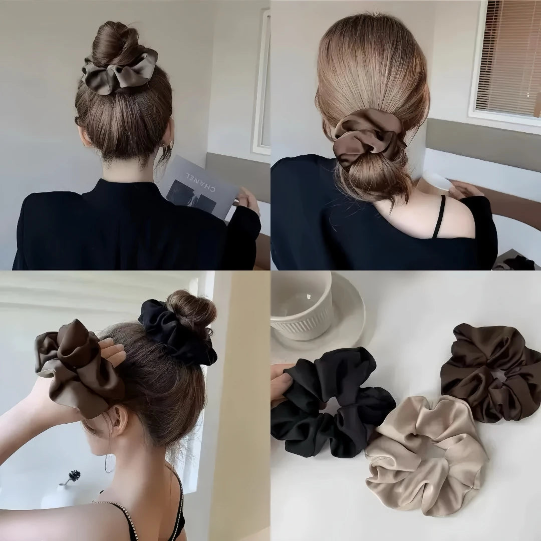 Silk Scrunchies No Crease Hair Ties For All Hair Types - Smarsty