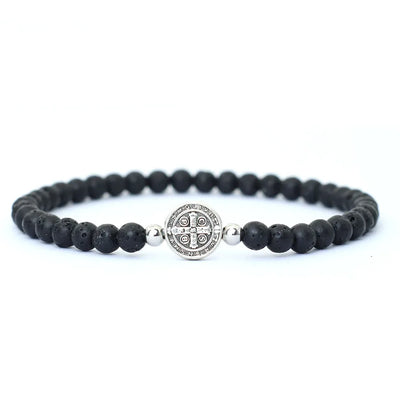 Men's 4mm Beaded Tiger Eye Bracelet Natural Stone Meditation - Smarsty