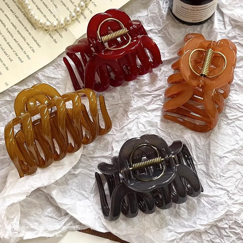 Pumpkin Hair Claw Clip For Women Strong Hold Accessory - Smarsty