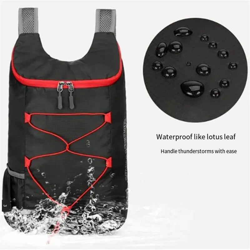 Multifunctional Outdoor Folding Backpack High Density Lightweight Waterproof Nylon Fabric Sports Bag for Camping Hiking Travel - Smarsty