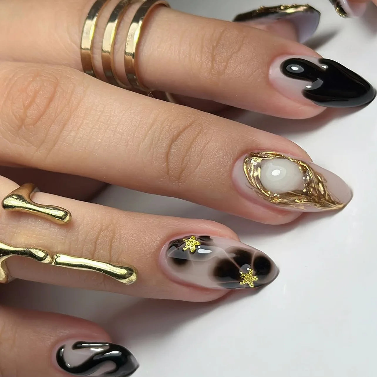 24pcs Flower Design Fake Nail Tips Full Cover - Smarsty