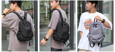 Sport Mini Men's Backpack Fashion Small Black Travel Rucksack Shoulder School Bag Canvas Designer Sports Backpacks Mochila Bags - Smarsty