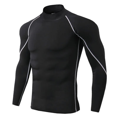 Men Sport T-shirt Quick Dry Bodybuilding Running Shirt Long Sleeve Compression Top Gym T Shirt Men Fitness Tight Rashgard - Smarsty
