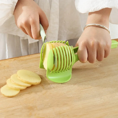 Stainless Steel Kitchen Handheld Orange Lemon Slicer Tomato Cutting Clip Fruit Slicer Onion Slicer KitchenItem Cutter Accessorie by Smarsty