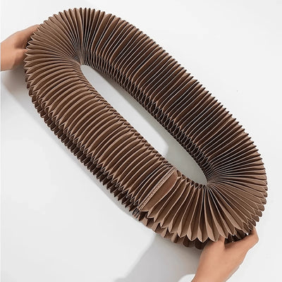 Foldable Cat Scratcher with Bell & Catnip - Multi-Level Cardboard Toy for Kittens, Durable Claw Sharpener - Smarsty