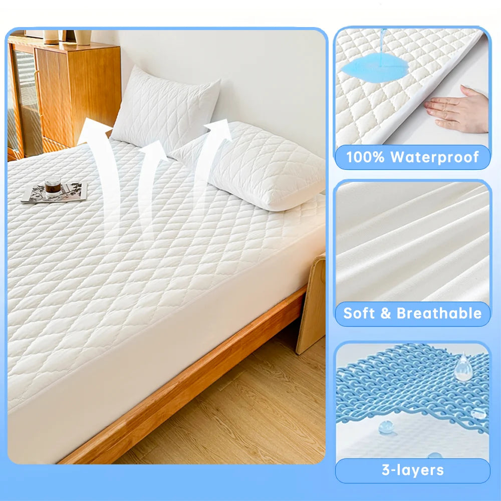 Waterproof Mattress Protector with Anti Dust Mite Feature - Smarsty