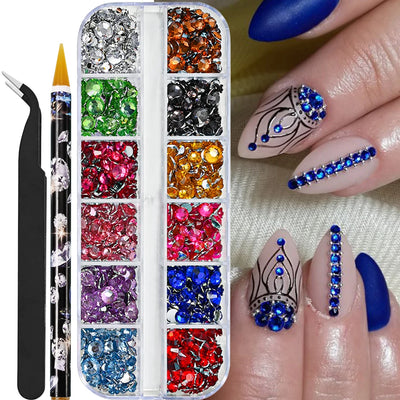 Mini Caviar Beads Nail Art Set with Magnetic Pen - Smarsty