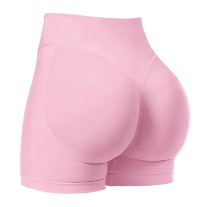 4.5''Shorts Seamless Low Ribbed Waistband Gym Shorts Scrunch Bum Yoga Shorts Booty High Stretch Running Bike Shorts - Smarsty