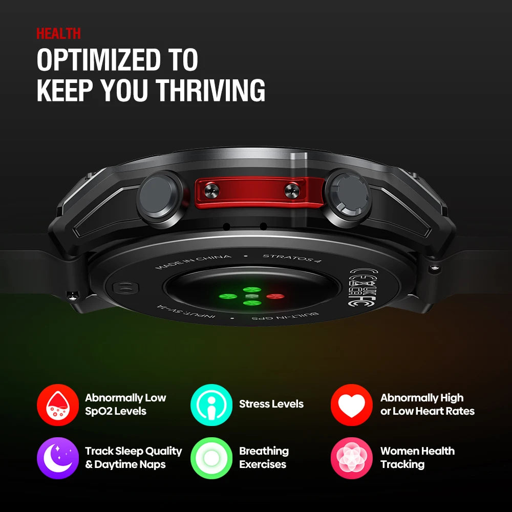 Zeblaze Stratos 4 GPS Smart Watch with AMOLED Display - Smarsty