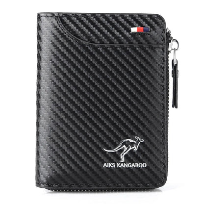 ANTI RFID Blocking Protection for Men High Quality Wallet Zipper Business Card Holder Purse Luxury Wallets Carteira Masculina - Smarsty