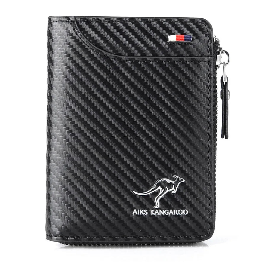 ANTI RFID Blocking Protection for Men High Quality Wallet Zipper Business Card Holder Purse Luxury Wallets Carteira Masculina - Smarsty