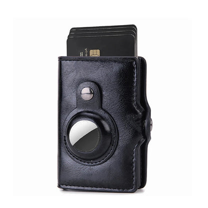 Carbon Rfid Card Holder Men Women Airtag Wallet Money Bag Leather Purse Slim Thin Wallets For Apple AirTags Tracker Air Tag 2023 - Smarsty