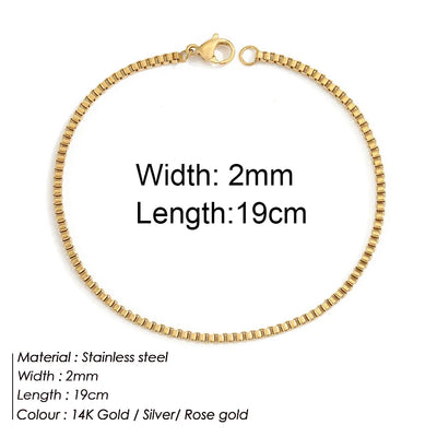 Gold Stainless Steel Twist Chain Bracelet for Women - Smarsty