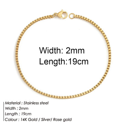 Gold Stainless Steel Twist Chain Bracelet for Women - Smarsty