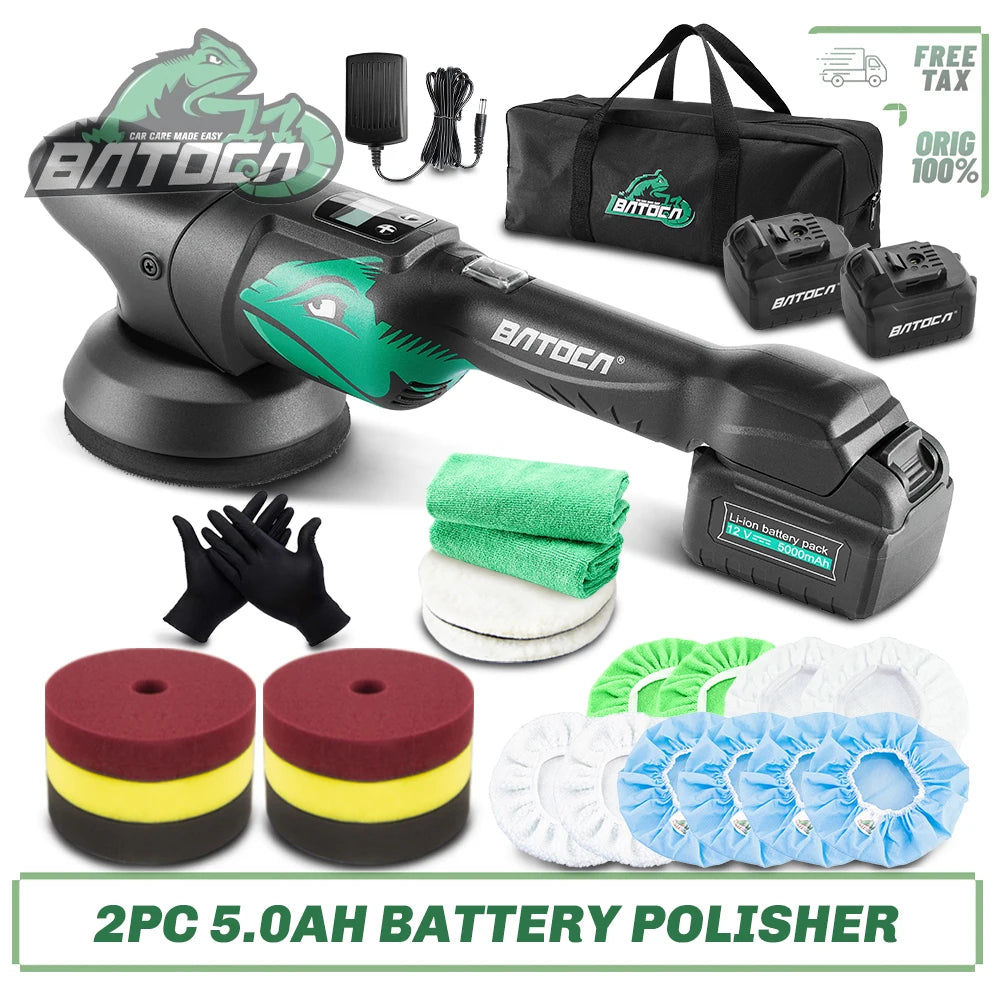 Cordless Car Polisher Dual Action with LCD Soft Start - Smarsty