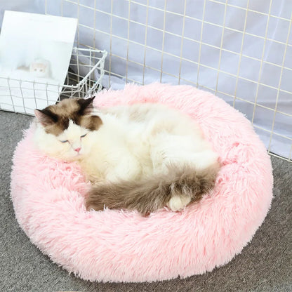 Super Soft Cat Bed Plush Donut Design for Comfort - Smarsty