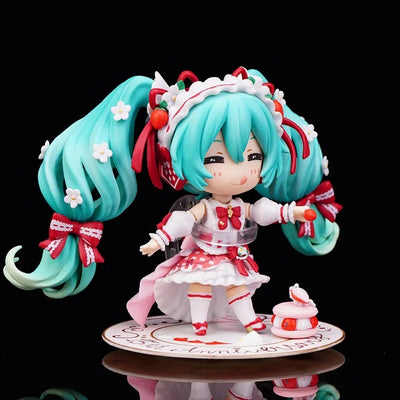 10cm #1939 Hatsune Miku Anime Figure 15th Anniversary Strawberry Miku Action Figure #1940 PVC Collection Model Doll Toys Gift - Smarsty