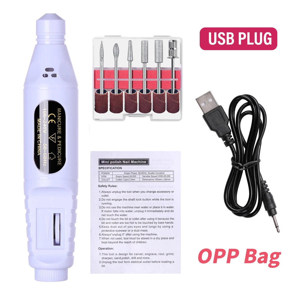 Portable 6 In 1 Electric Nail Drill Kit - Smarsty