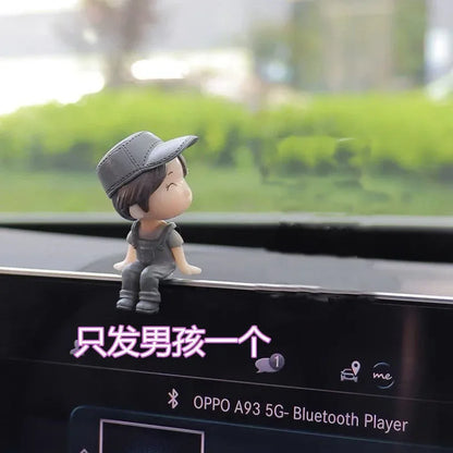 Cute Couple Car Ornament Balloon Figurine For Dashboard - Smarsty