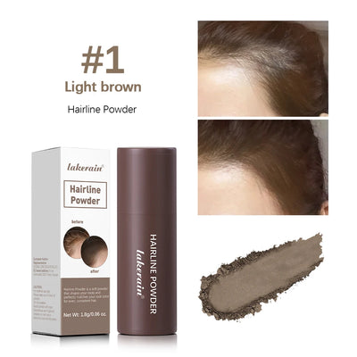 Hairline Shadow Powder Hair Waterproof Hairline Root Cover Up Natural Black Brown Eyebrow Contour Stick Repair Fill in Hair Tool - Smarsty