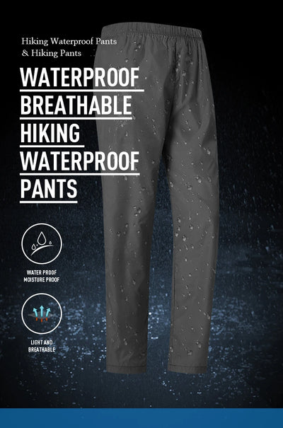 LNGXO Women Men Hiking Pants Outdoor Waterproof Pants Unisex Climbing Camping Sports Quick Dry Mountain Rain Trousers Anti UV by Smarsty