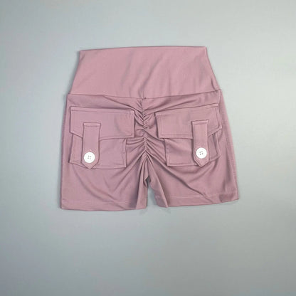 Peach Butt Fitness Shorts Women's Exercise Three-Quarter Pants Cargo Air Dry Pocket Yoga  Tight  Lift Summer - Smarsty