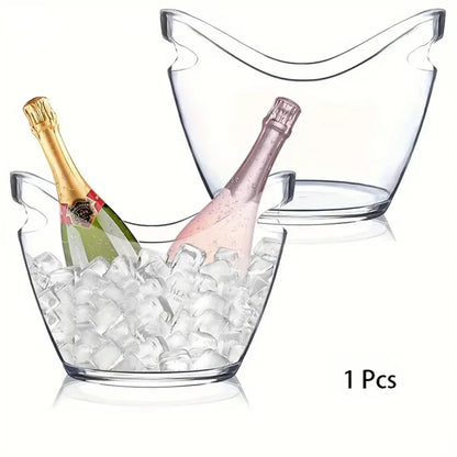 Transparent Ice Cube Storage Bucket for Beer and Wine - Smarsty
