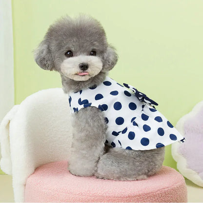 Lovely Dot Pattern Dog Dress for Wedding Parties - Smarsty
