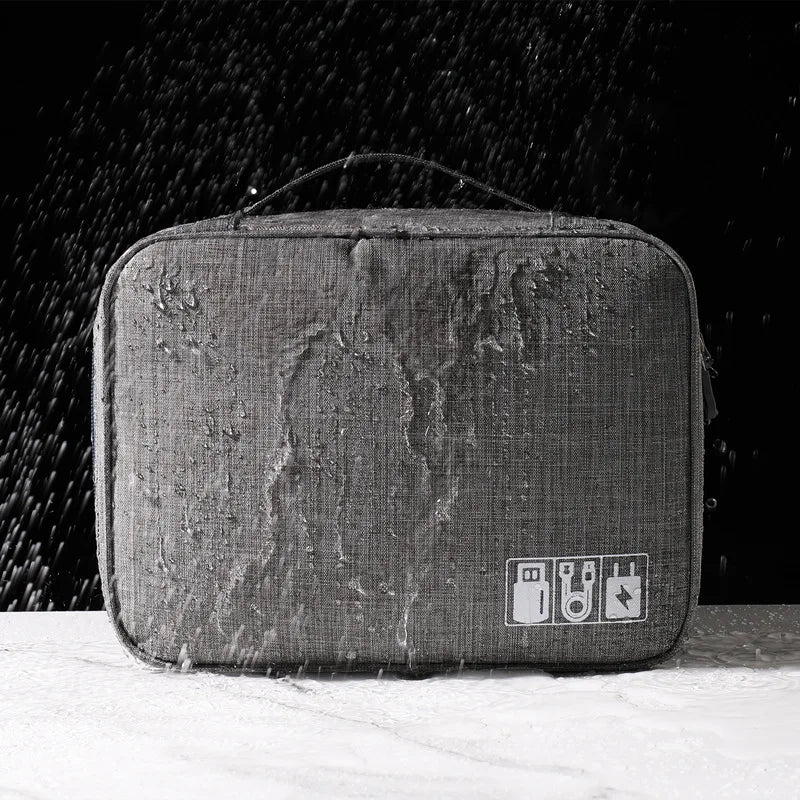Travel Electronics Storage Bag With High Capacity Cables - Smarsty