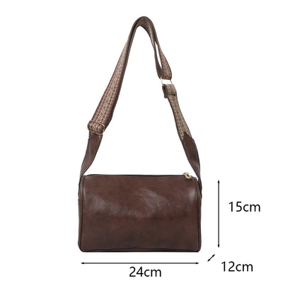 Vintage PU Leather Crossbody Bag For Women Compact Purse - Smarsty
