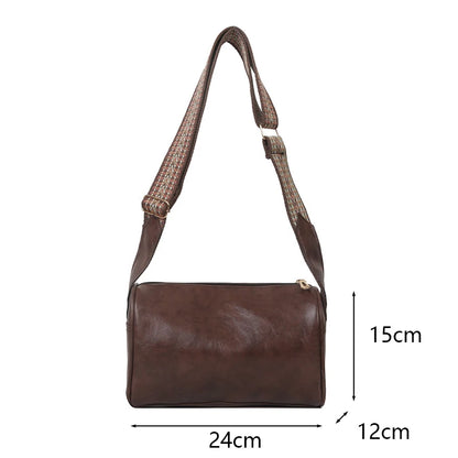 Vintage PU Leather Crossbody Bag For Women Compact Purse - Smarsty