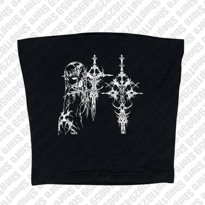 Y2k Style Aesthetic Sweet Sexy Tank Tops Women Sleeveless Casual Cartoon Print Tanks Harajuku All Match Cropped Grunge Emo Girls - Smarsty