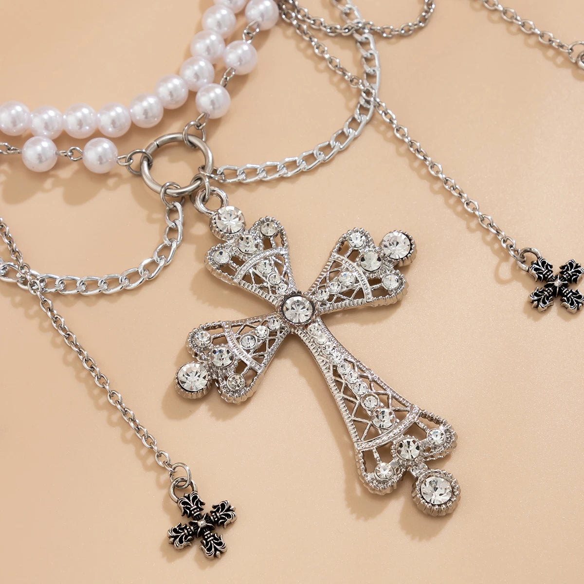 Lacteo Pearl Cross Tassel Belly Chain for Women - Smarsty