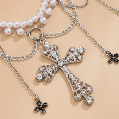 Lacteo Pearl Cross Tassel Belly Chain for Women - Smarsty