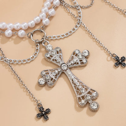 Lacteo Pearl Cross Tassel Belly Chain for Women - Smarsty