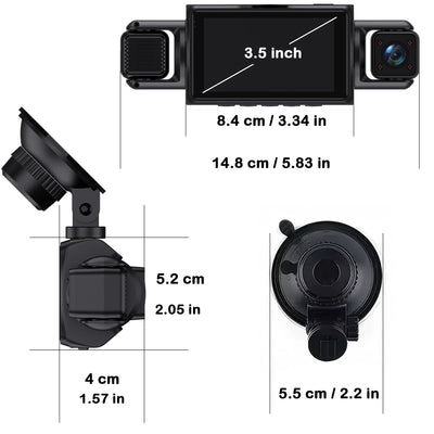 4Channel WiFi Dash Cam Night Vision With Loop Recording - Smarsty