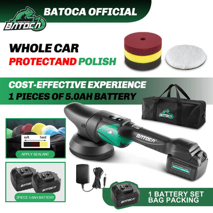 Cordless Car Polisher Dual Action with LCD Soft Start - Smarsty