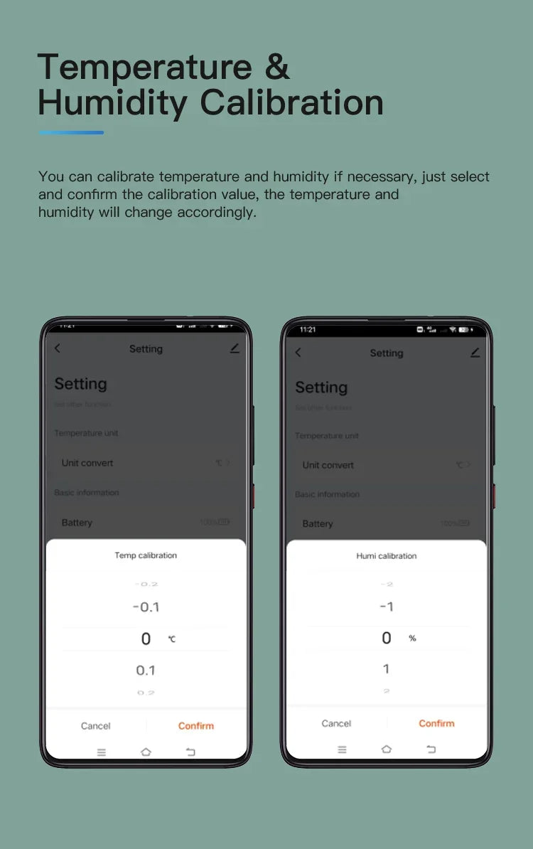 Tuya Smart Temperature and Humidity Sensor with Bluetooth Control - Smarsty