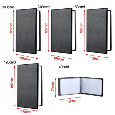 40/120/180/240/300 Cards ID Credit Card Holder Book Case Organizer Leather Business Cards ID Credit Card Holder Case Cards Album - Smarsty