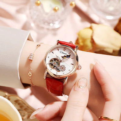 Luxury Automatic Mechanical Watch for Women with Moon Phase - Smarsty