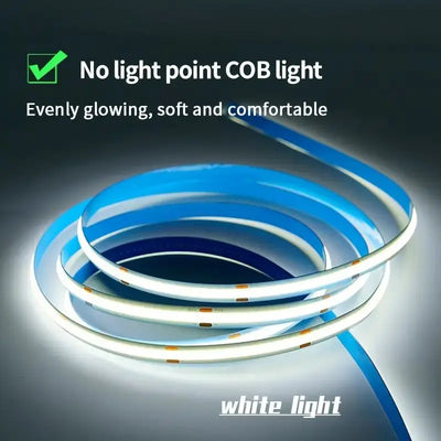 LED COB Light Strip Touch Dimmer Flexible Diode Tape 5V USB Linear Indoor Lighting Lamp Room DIY TV Mirror Backlight Wall Decor - Smarsty