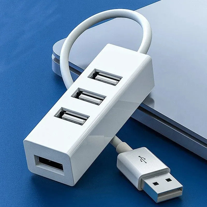 USB 2.0 Hub Four Port Expander Splitter Power Adapter