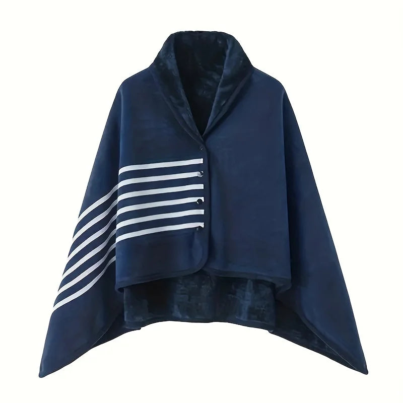 Wearable Flannel Shawl Blanket for Cozy Comfort - Smarsty