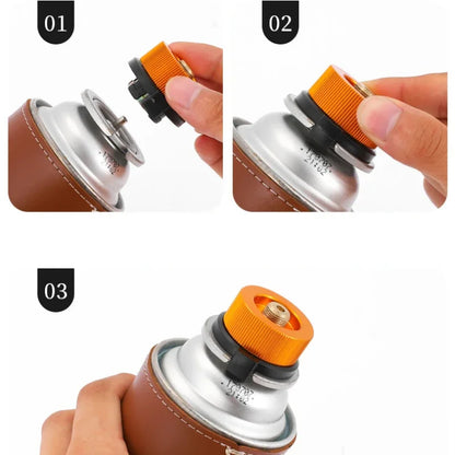 Outdoor Camping Hiking Stove Burner Adaptor Split Type Furnace Converter Connector Auto-off Gas Cartridge Tank Cylinder Adapter by Smarsty