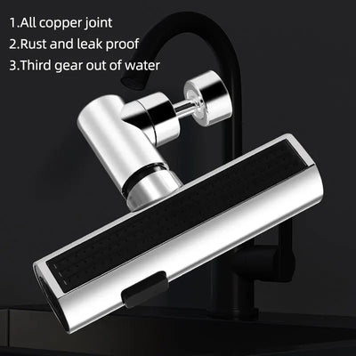Universal Swivel Faucet with Three-Mode Splash Proof Nozzle - Smarsty