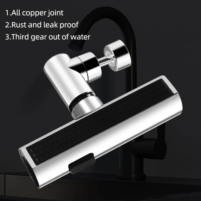Universal Swivel Faucet with Three-Mode Splash Proof Nozzle - Smarsty